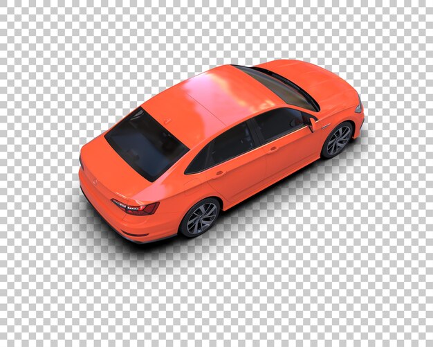 Escena de un coche moderno aislado en el fondo Ilustración de renderización 3D