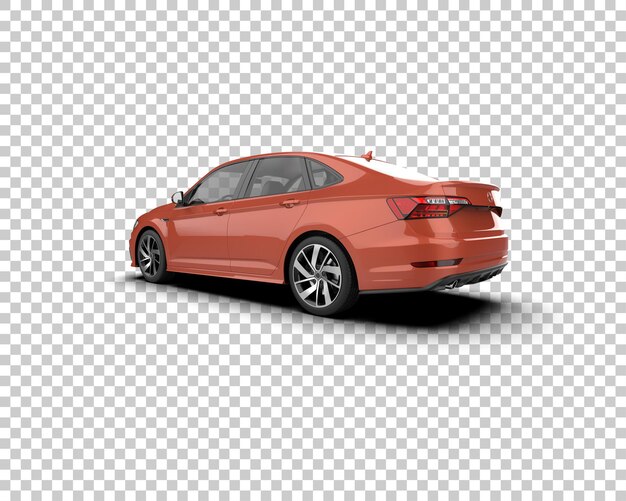 Escena de un coche moderno aislado en el fondo Ilustración de renderización 3D
