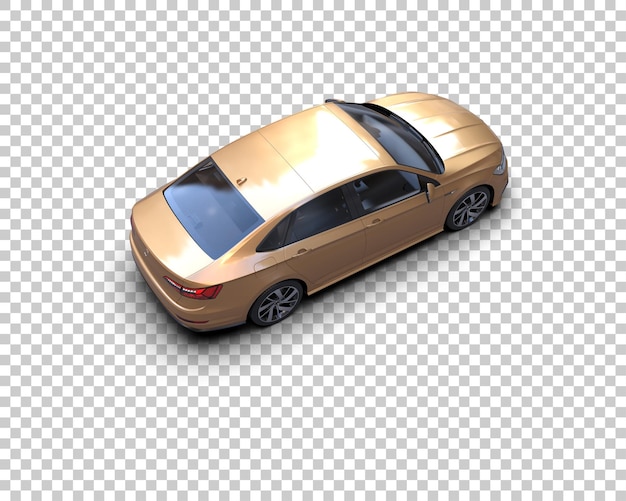 Escena de un coche moderno aislado en el fondo Ilustración de renderización 3D