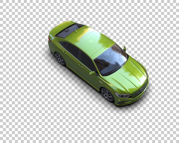 Escena de un coche moderno aislado en el fondo Ilustración de renderización 3D