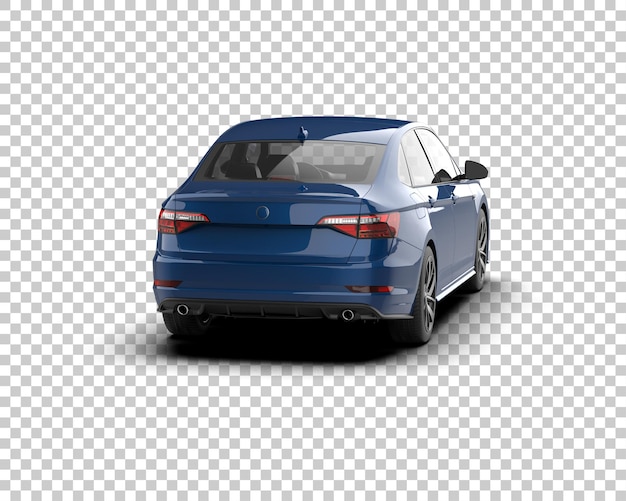 Escena de un coche moderno aislado en el fondo Ilustración de renderización 3D