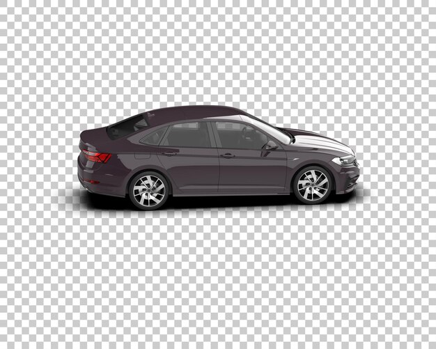 Escena de un coche moderno aislado en el fondo Ilustración de renderización 3D