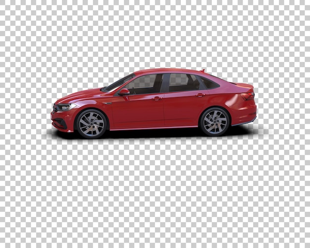 Escena de un coche moderno aislado en el fondo Ilustración de renderización 3D