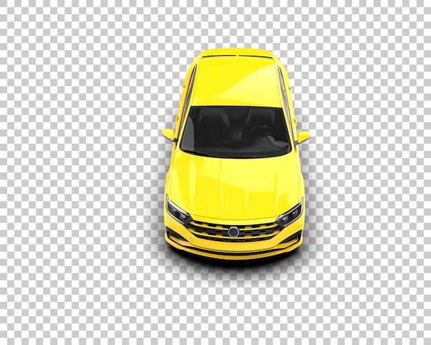 Escena de un coche moderno aislado en el fondo Ilustración de renderización 3D