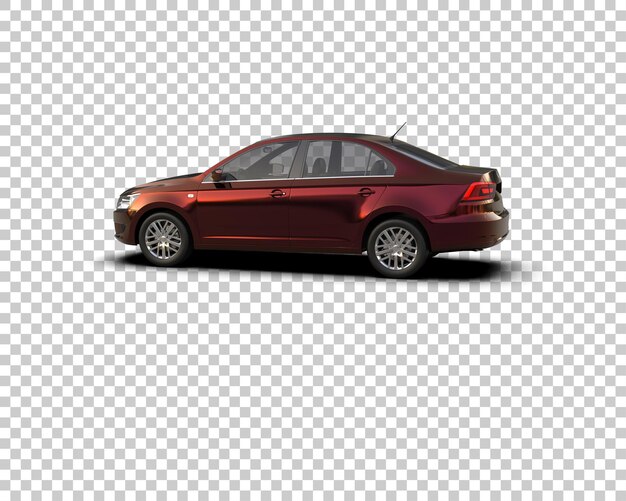 Escena de un coche moderno aislado en el fondo Ilustración de renderización 3D