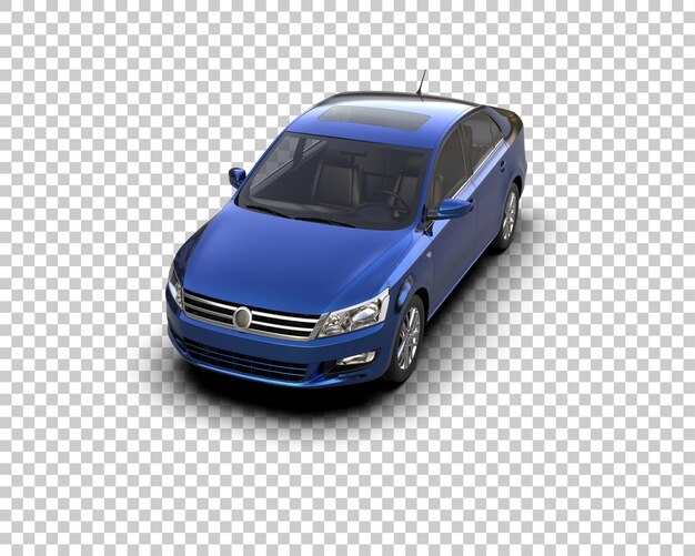 Escena de un coche moderno aislado en el fondo Ilustración de renderización 3D