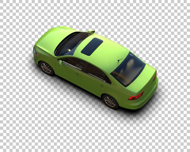 Escena de un coche moderno aislado en el fondo Ilustración de renderización 3D