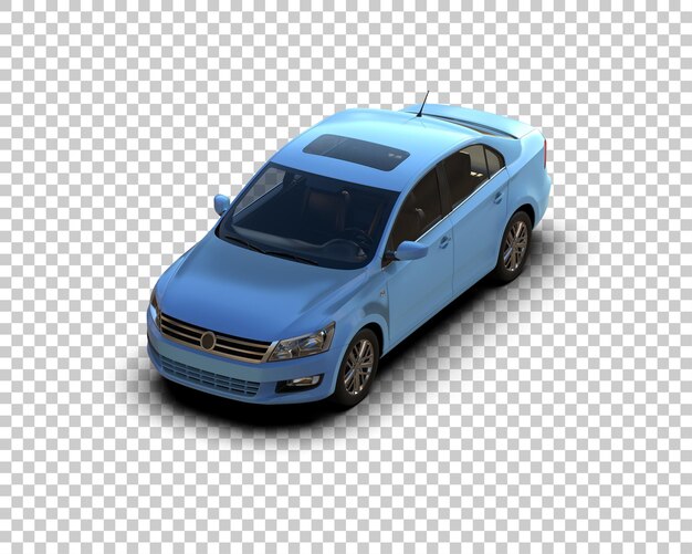 Escena de un coche moderno aislado en el fondo Ilustración de renderización 3D