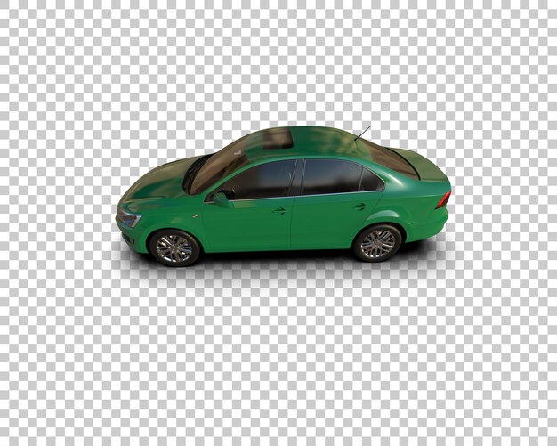 Escena de un coche moderno aislado en el fondo Ilustración de renderización 3D