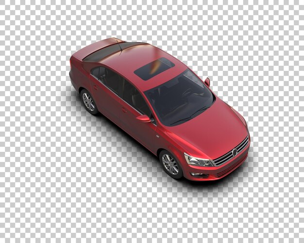 Escena de un coche moderno aislado en el fondo Ilustración de renderización 3D