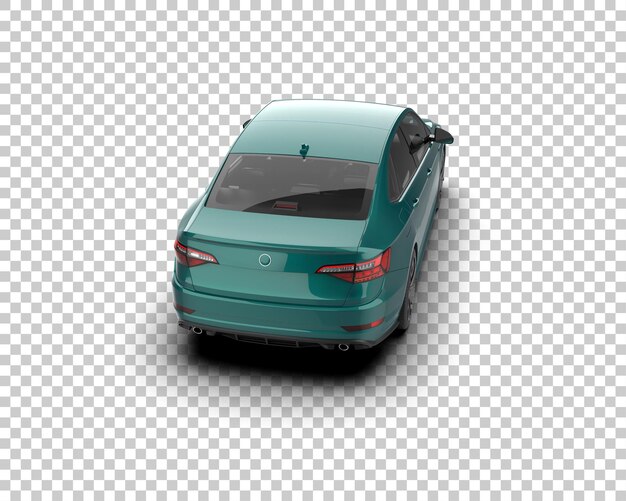 Escena de un coche moderno aislado en el fondo Ilustración de renderización 3D