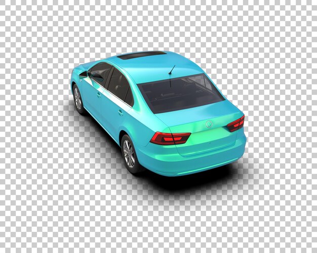 Escena de un coche moderno aislado en el fondo Ilustración de renderización 3D