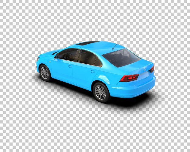 Escena de un coche moderno aislado en el fondo Ilustración de renderización 3D