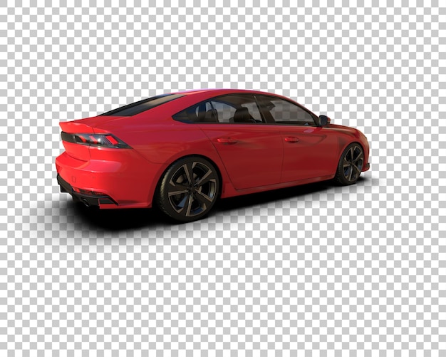 Escena de un coche moderno aislado en el fondo Ilustración de renderización 3D