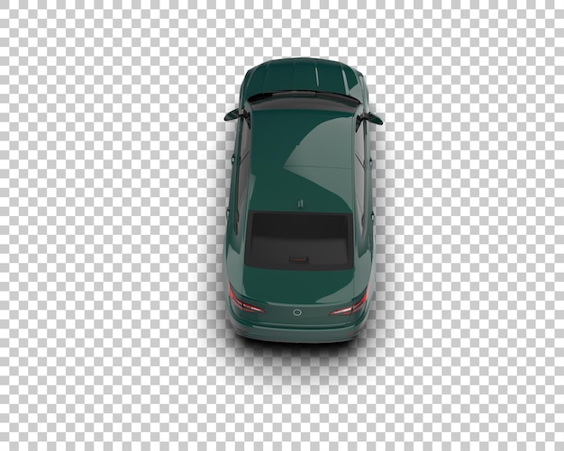 Escena de un coche moderno aislado en el fondo Ilustración de renderización 3D