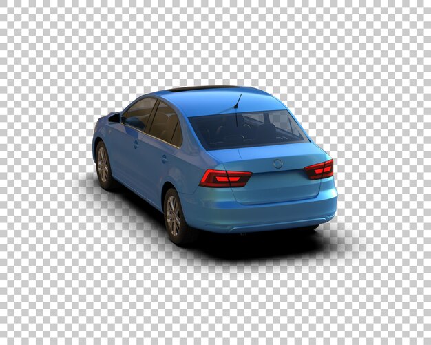 Escena de un coche moderno aislado en el fondo Ilustración de renderización 3D