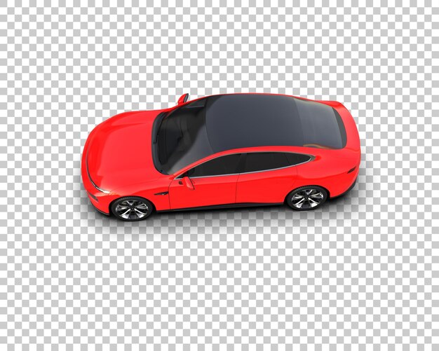Escena de un coche moderno aislado en el fondo Ilustración de renderización 3D