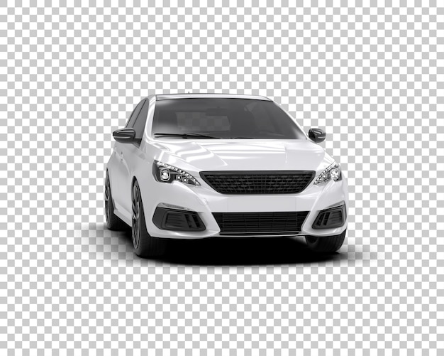 Escena de un coche moderno aislado en el fondo Ilustración de renderización 3D