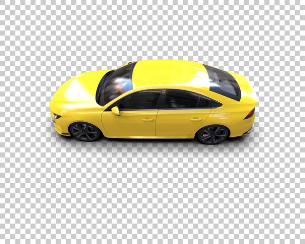 Escena de un coche moderno aislado en el fondo Ilustración de renderización 3D