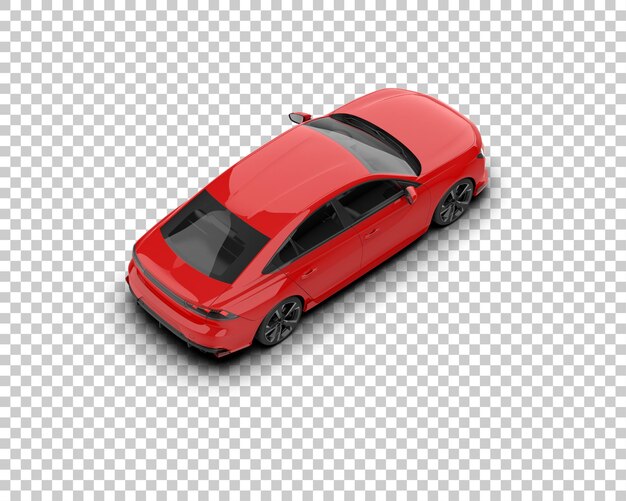 Escena de un coche moderno aislado en el fondo Ilustración de renderización 3D