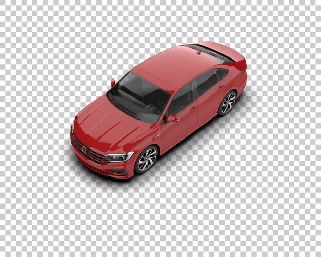 Escena de un coche moderno aislado en el fondo Ilustración de renderización 3D