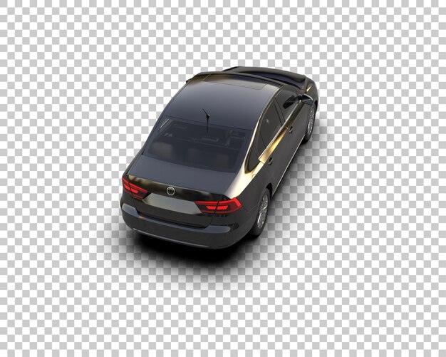 Escena de un coche moderno aislado en el fondo Ilustración de renderización 3D