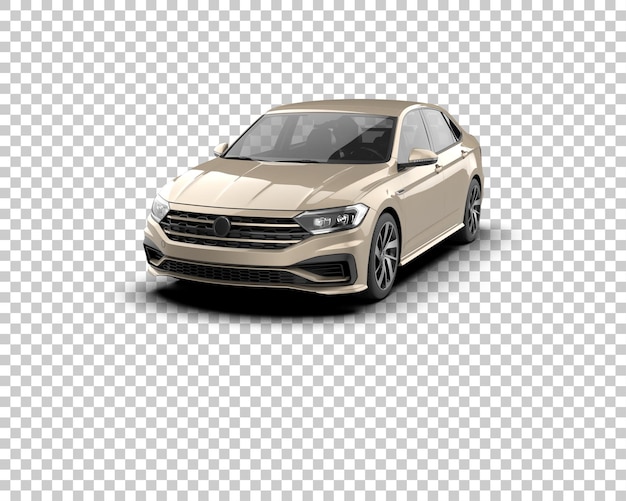Escena de un coche moderno aislado en el fondo Ilustración de renderización 3D
