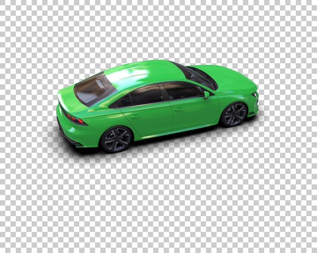 Escena de un coche moderno aislado en el fondo Ilustración de renderización 3D