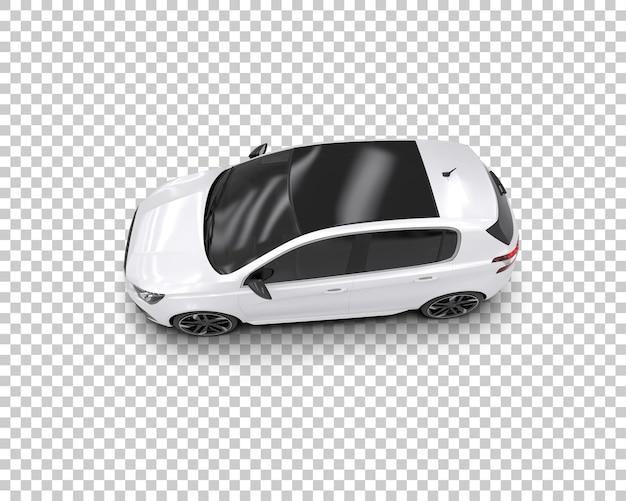 Escena de un coche moderno aislado en el fondo Ilustración de renderización 3D