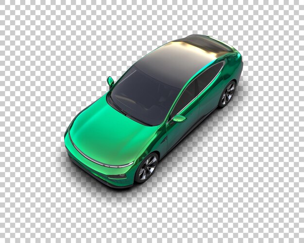 Escena de un coche moderno aislado en el fondo Ilustración de renderización 3D