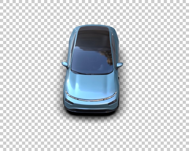 Escena de un coche moderno aislado en el fondo Ilustración de renderización 3D