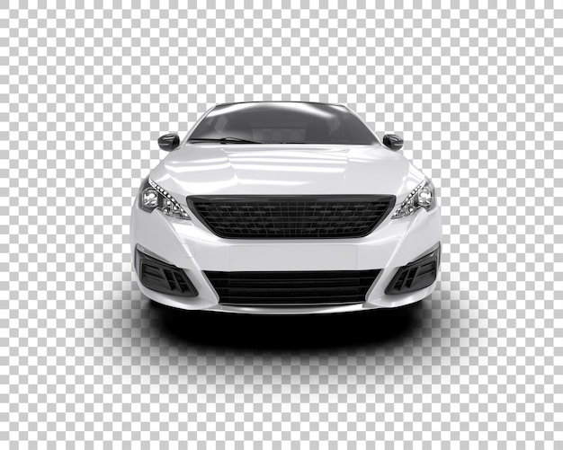 Escena de un coche moderno aislado en el fondo Ilustración de renderización 3D