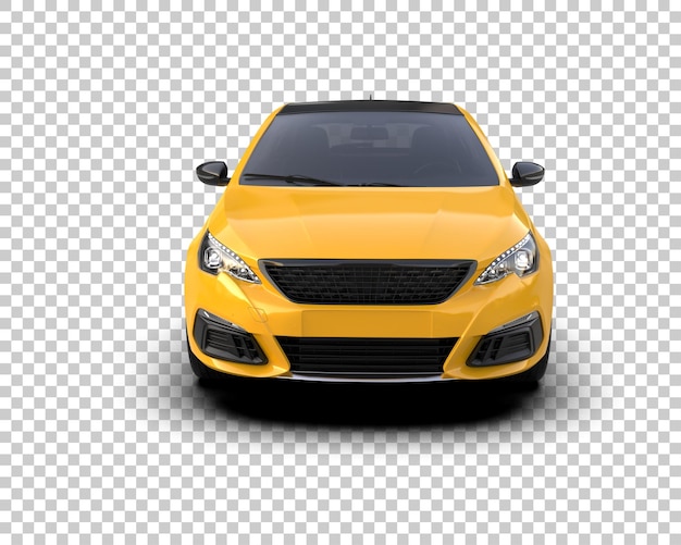 Escena de un coche moderno aislado en el fondo Ilustración de renderización 3D