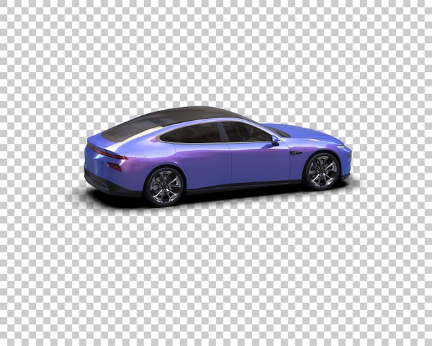 Escena de un coche moderno aislado en el fondo Ilustración de renderización 3D