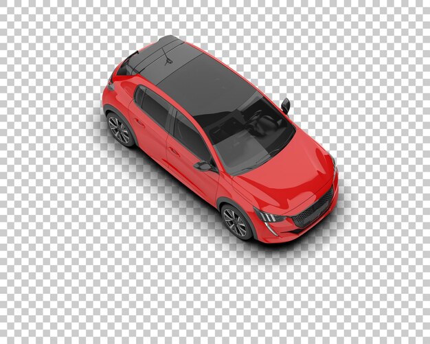 Escena de un coche moderno aislado en el fondo Ilustración de renderización 3D