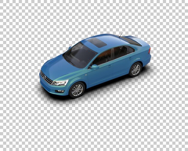 Escena de un coche moderno aislado en el fondo Ilustración de renderización 3D