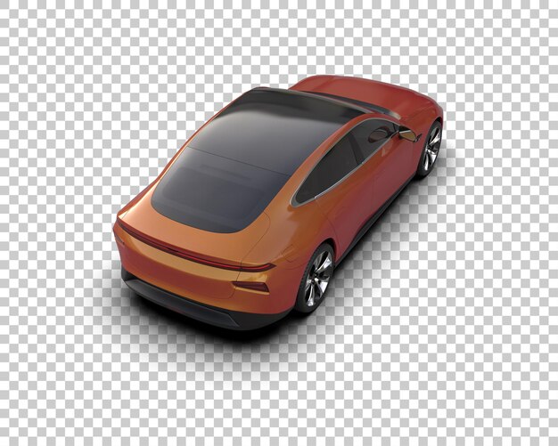 Escena de un coche moderno aislado en el fondo Ilustración de renderización 3D
