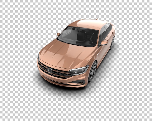 Escena de un coche moderno aislado en el fondo Ilustración de renderización 3D