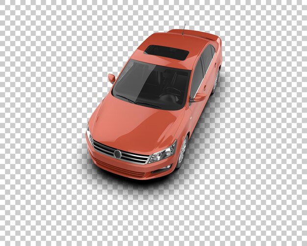 Escena de un coche moderno aislado en el fondo Ilustración de renderización 3D