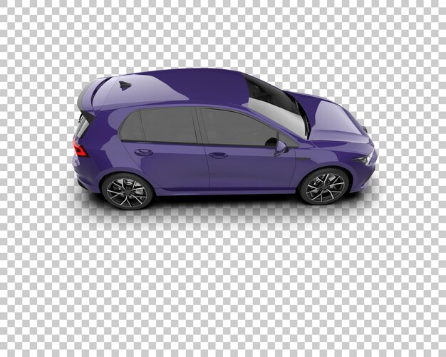Escena de un coche moderno aislado en el fondo Ilustración de renderización 3D