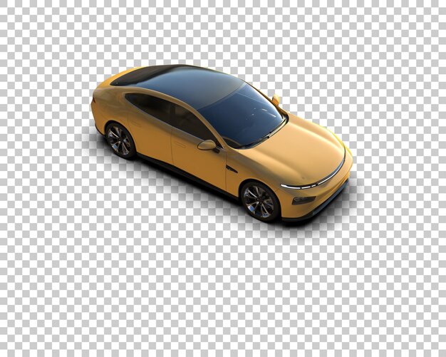 Escena de un coche moderno aislado en el fondo Ilustración de renderización 3D