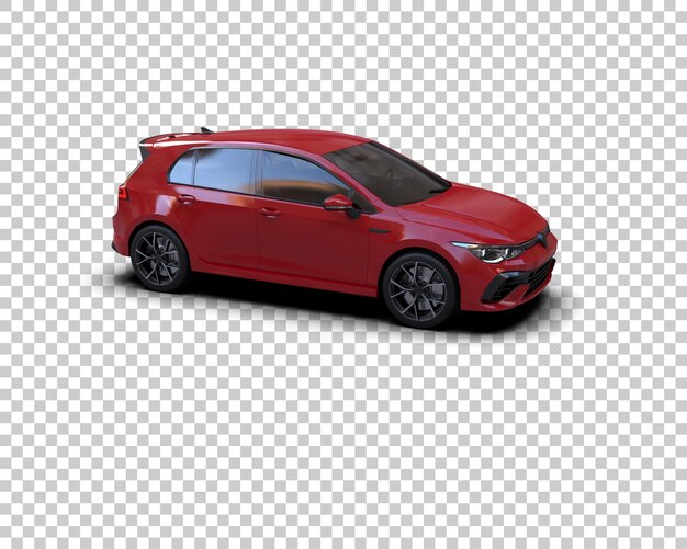 Escena de un coche moderno aislado en el fondo Ilustración de renderización 3D