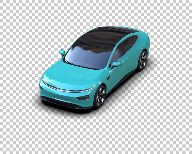 Escena de un coche moderno aislado en el fondo Ilustración de renderización 3D