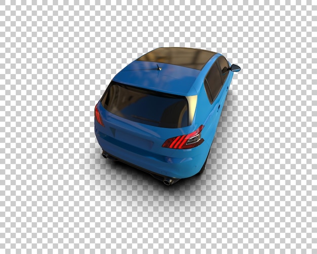 Escena de un coche moderno aislado en el fondo Ilustración de renderización 3D