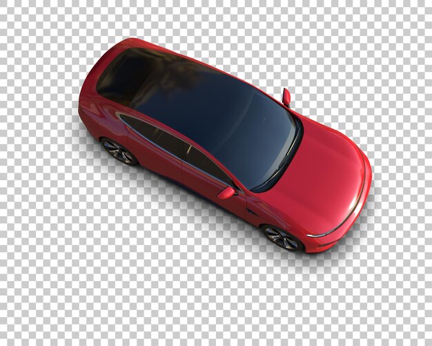Escena de un coche moderno aislado en el fondo Ilustración de renderización 3D