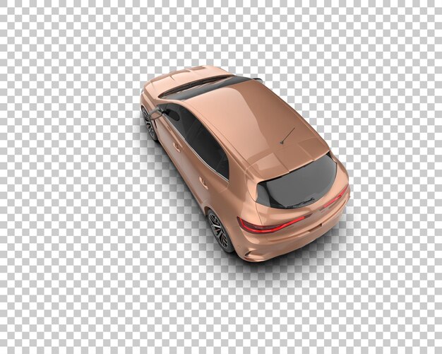 Escena de un coche moderno aislado en el fondo Ilustración de renderización 3D