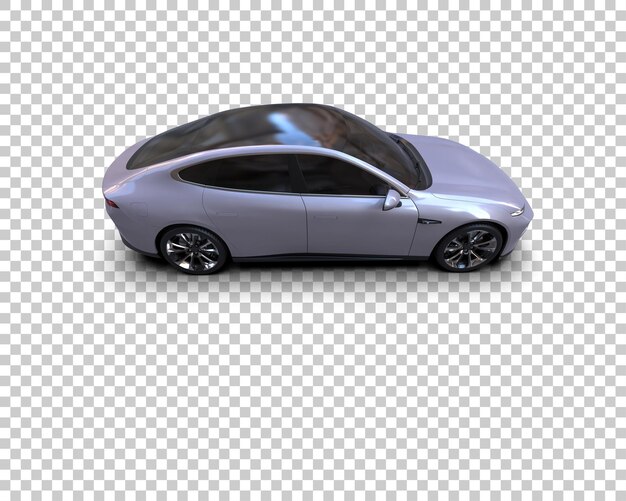 Escena de un coche moderno aislado en el fondo Ilustración de renderización 3D