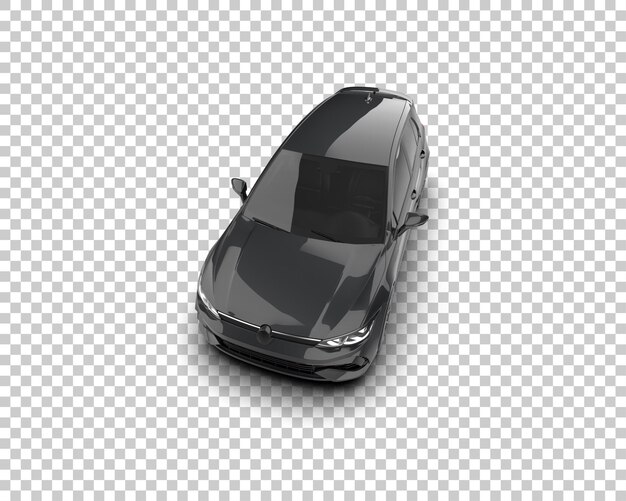 Escena de un coche moderno aislado en el fondo Ilustración de renderización 3D