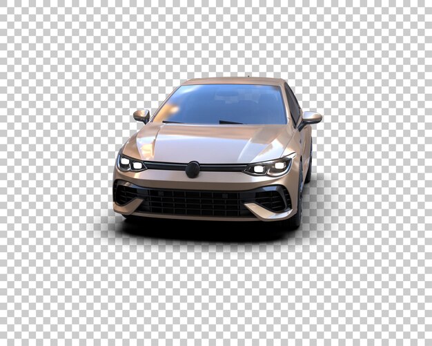 Escena de un coche moderno aislado en el fondo Ilustración de renderización 3D