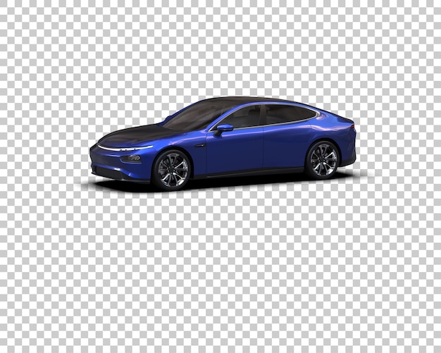 Escena de un coche moderno aislado en el fondo Ilustración de renderización 3D